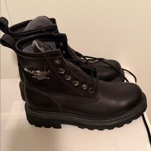 Harley Davidson Black Leather Riding Boots NWOT 7.5
